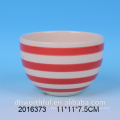 Todos os tipos de tamanho Red &amp; White Ceramic Bowl